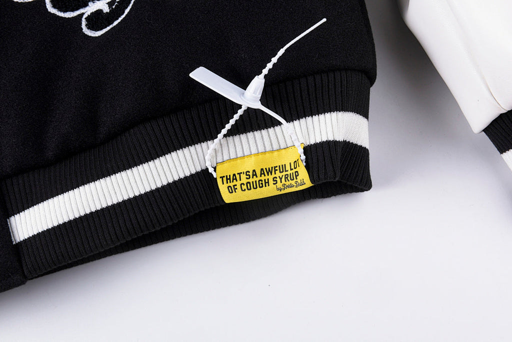 That's A Awful Lot of Cough Syrup Heavy Full Embroidery Varsity Wool Jacket - product image 11