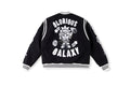 Glo Gang Heavy Full Embroidery Varsity Wool Jacket - Black / Light Blue - product image 3