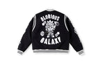 Glo Gang Heavy Full Embroidery Varsity Wool Jacket - Black / Light Blue - product image 3