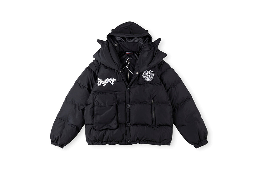 Glo Gang Embroidered Vest Jacket - Black / Olive / Yellow - product image 6
