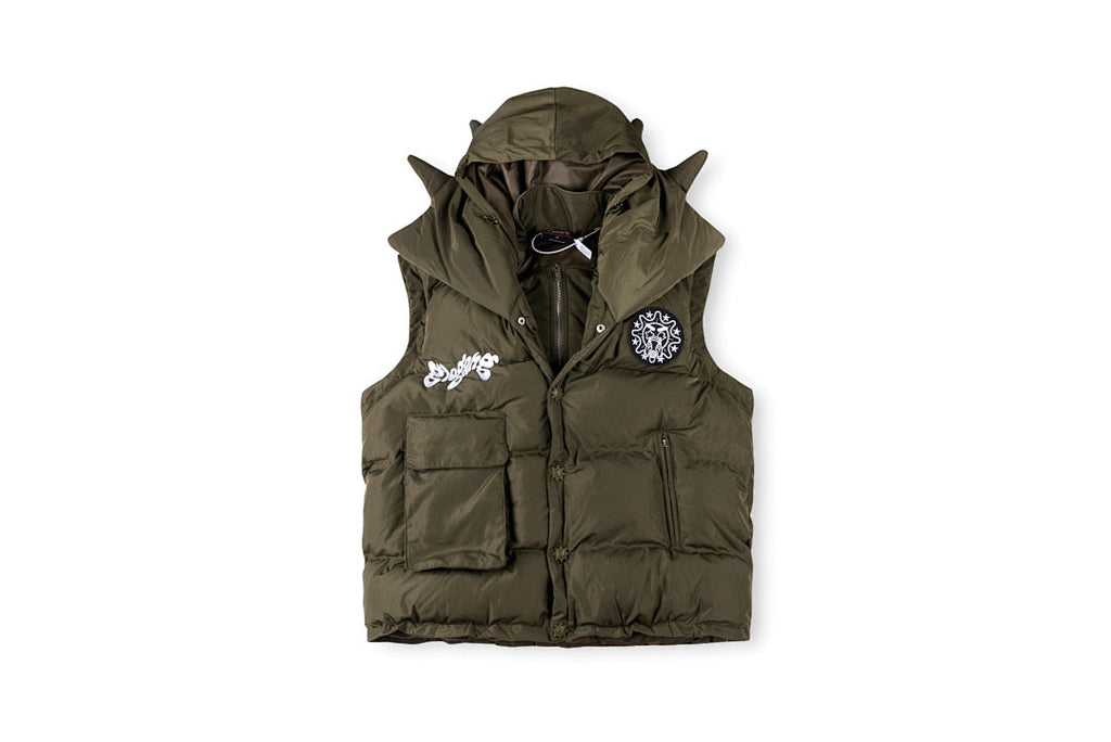 Glo Gang Embroidered Vest Jacket - Black / Olive / Yellow - product image 8