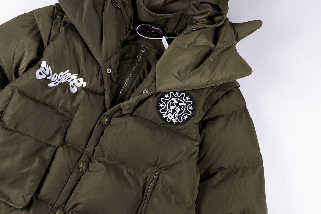 Glo Gang Embroidered Vest Jacket - Black / Olive / Yellow - product image 17