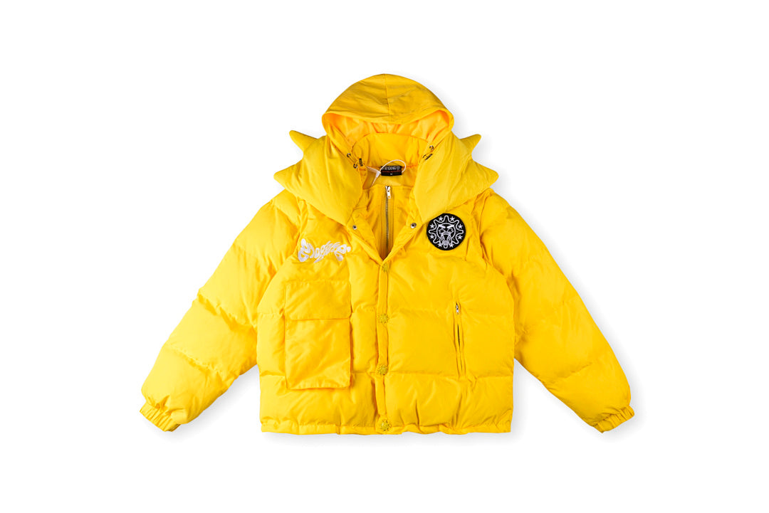 Glo Gang Embroidered Vest Jacket - Black / Olive / Yellow - product image 1