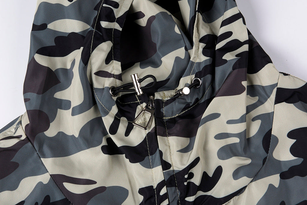 Saint Vanity Camo Hooded Windbreaker Jacket - Gray Camo / Red Camo - product image 6