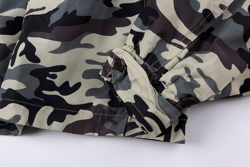 Saint Vanity Camo Hooded Windbreaker Jacket - Gray Camo / Red Camo - product image 8