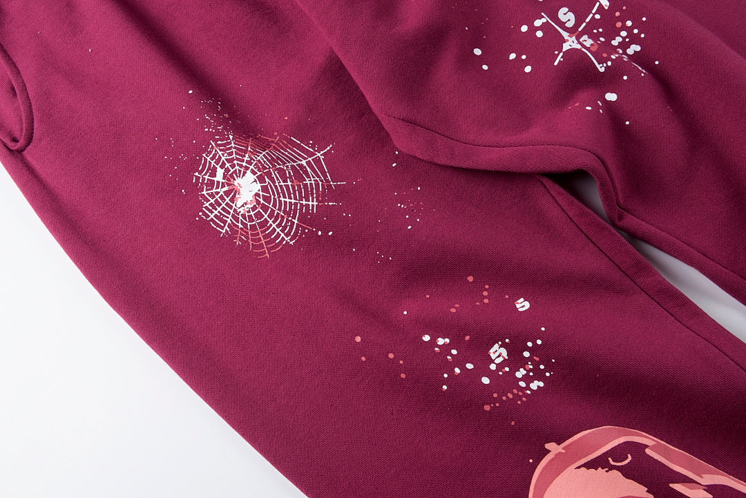 Sp5der 555555 Wed Purple Sequin Sweatpants - product image 5