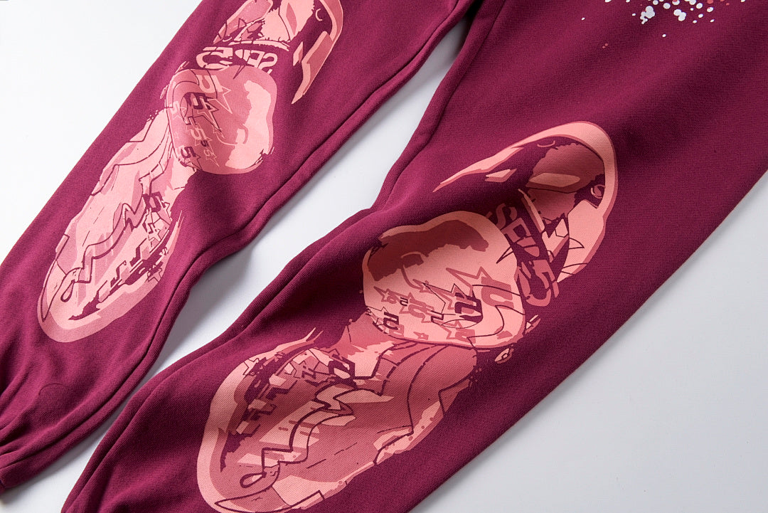 Sp5der 555555 Wed Purple Sequin Sweatpants - product image 6
