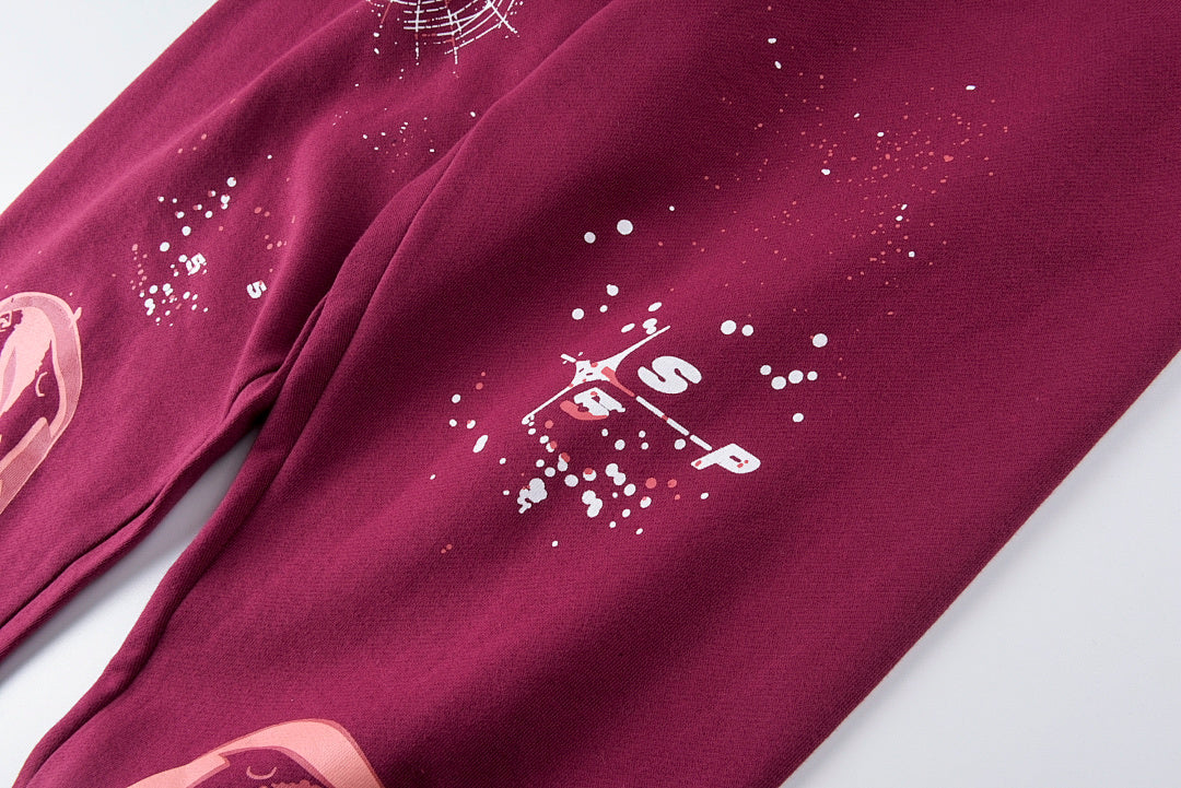 Sp5der 555555 Wed Purple Sequin Sweatpants - product image 7
