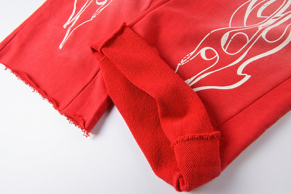 Hellstar Studios Red Flare Washed Spliced Pants - product image 7