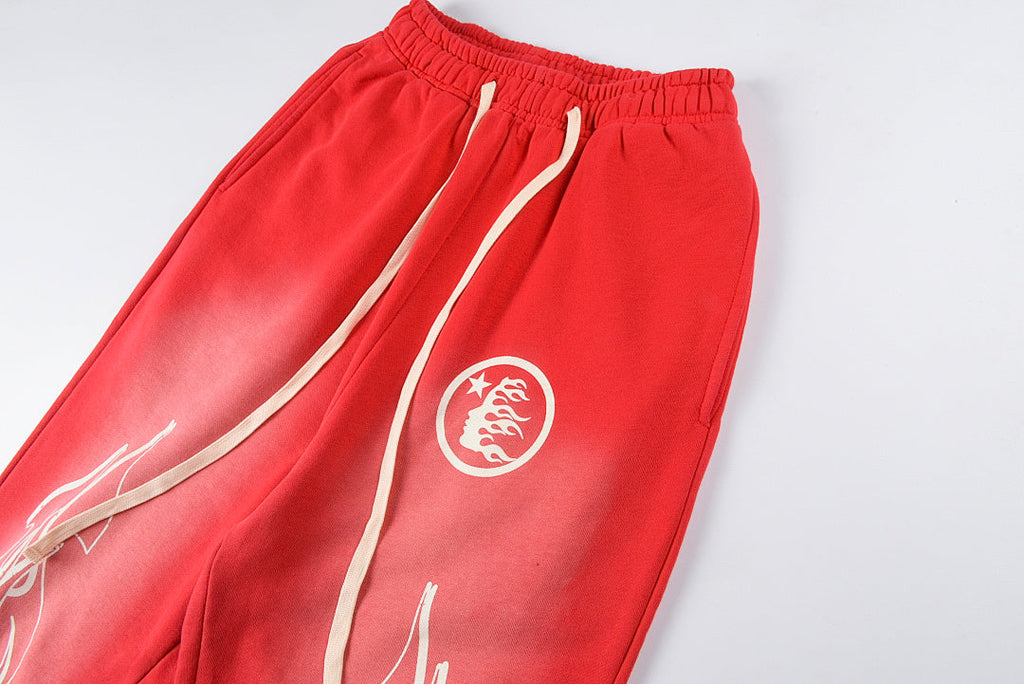 Hellstar Studios Red Flare Washed Spliced Pants - product image 10