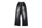 Hellstar Studios Black Flame Washed Spliced Flare Pants - product image 1