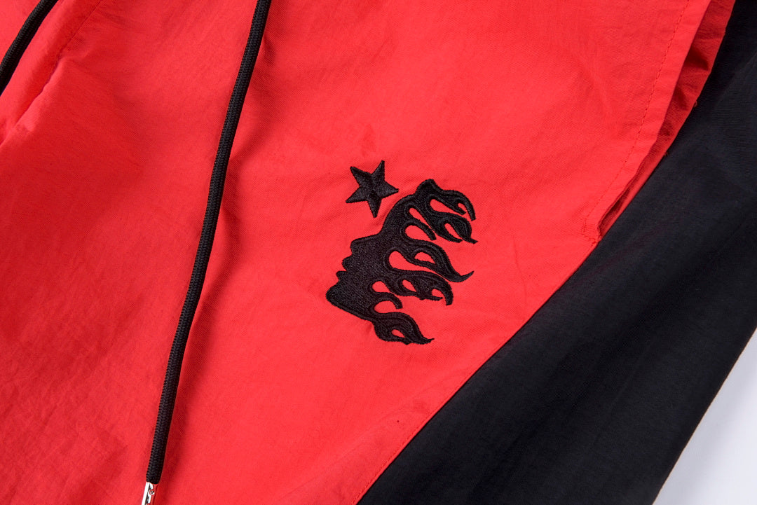 Hellstar Studios Thriller Red Spliced Embroidery Track Pants - product image 6
