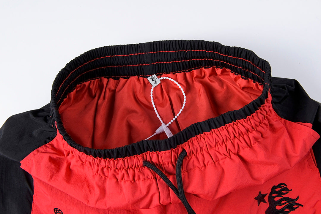 Hellstar Studios Thriller Red Spliced Embroidery Track Pants - product image 8