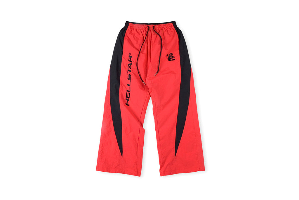 Hellstar Studios Thriller Red Spliced Embroidery Track Pants - product image 1