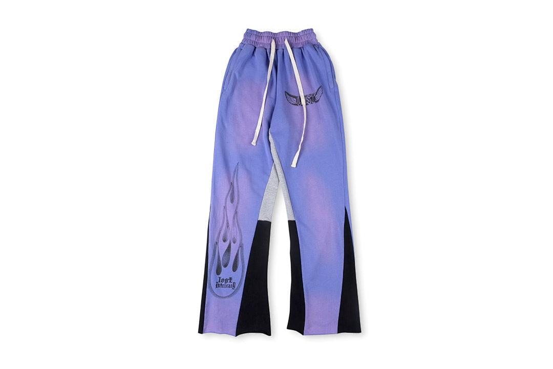 Lost Intricacy Lavender Washed Matching Zip Pants - product image 1