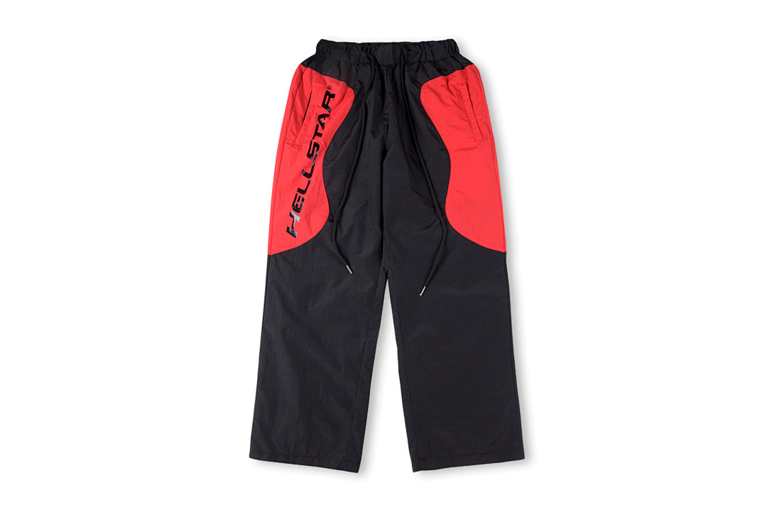 Hellstar Thriller Red & Black Color Block Pants - product image 1