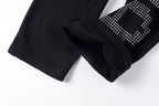 Vertabrae Rhinestone 3D Embossed Letter Sweatpants - product image 3