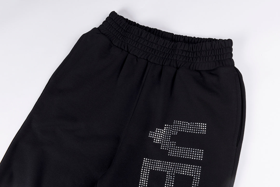 Vertabrae Rhinestone 3D Embossed Letter Sweatpants - product image 7