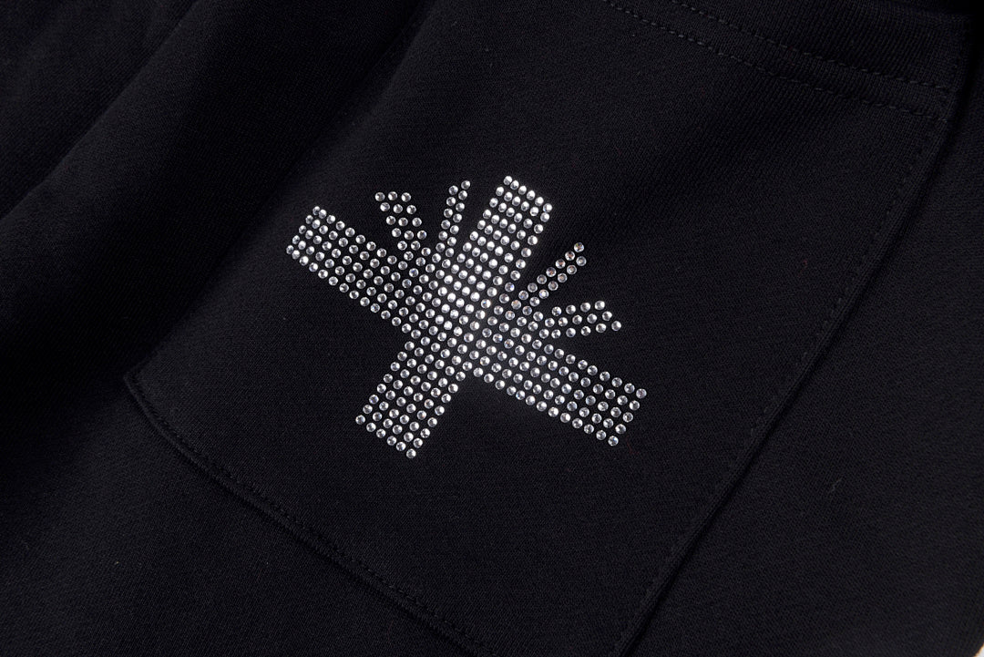 Vertabrae Rhinestone 3D Embossed Letter Sweatpants - product image 8
