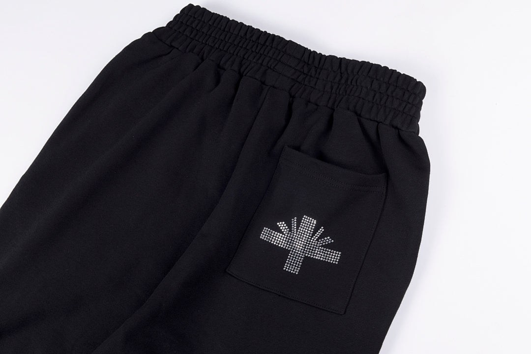 Vertabrae Rhinestone 3D Embossed Letter Sweatpants - product image 9