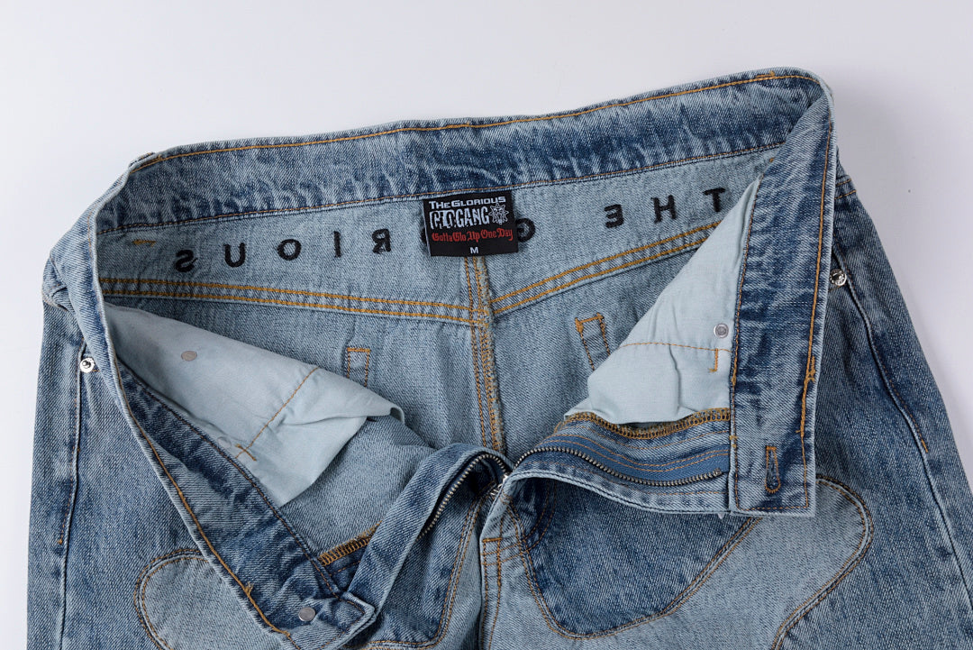 Glo Gang Boyz Worldwide Patchwork Denim Jeans - product image 4