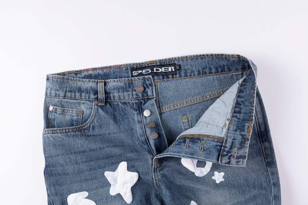Sp5der 555555 Five Star Vintage Denim Pants - product image 7
