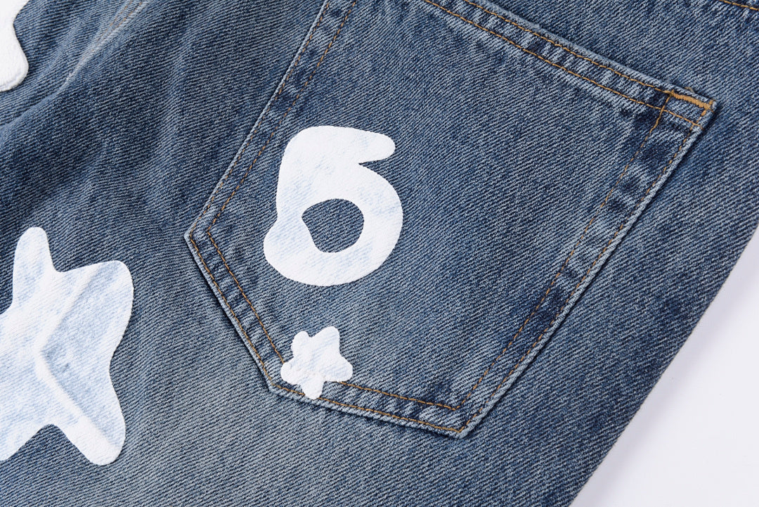 Sp5der 555555 Five Star Vintage Denim Pants - product image 11