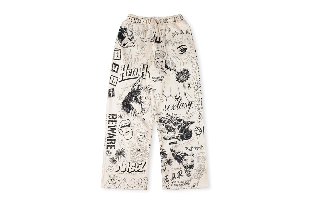 Tuff Crowd Dog Graphic Print Retro Sport Pants - product image 1