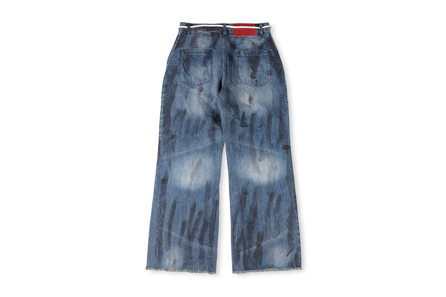 Hellstar Studios Heavy-Craft Washed Distressed Destroyed Denim Jeans