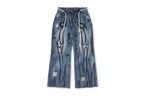Hellstar Studios Heavy-Craft Washed Distressed Destroyed Denim Jeans - product image 1