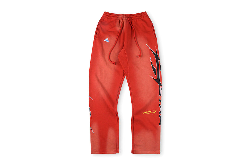 Hellstar Studios Red Washed Hoodie Pants - product image 1