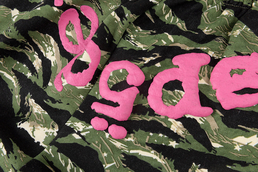 Sp5der 555555 Vintage Pink Camo Puff Print Casual Pants - product image 5