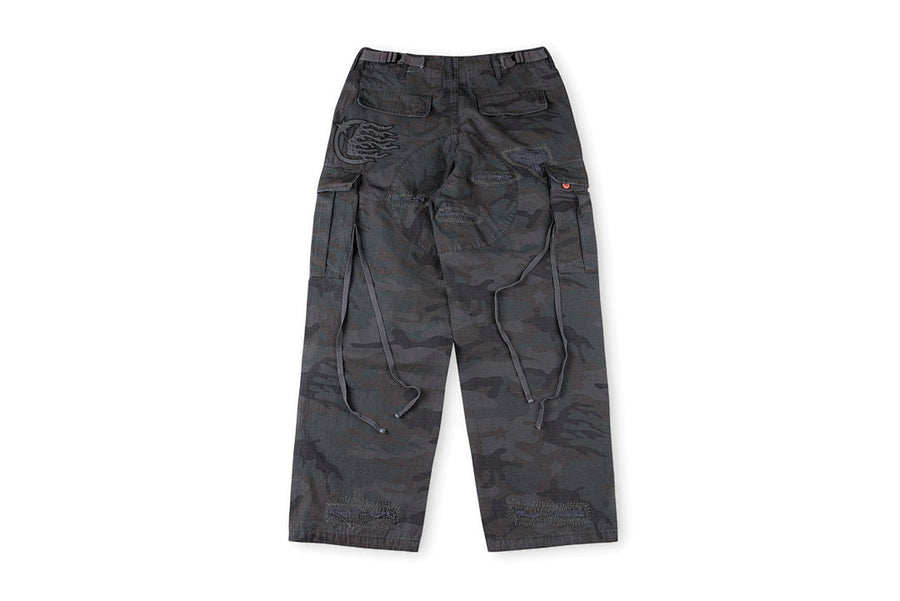 Hellstar Studios Capsule 11 Embroidered Camo Cargo Pants
