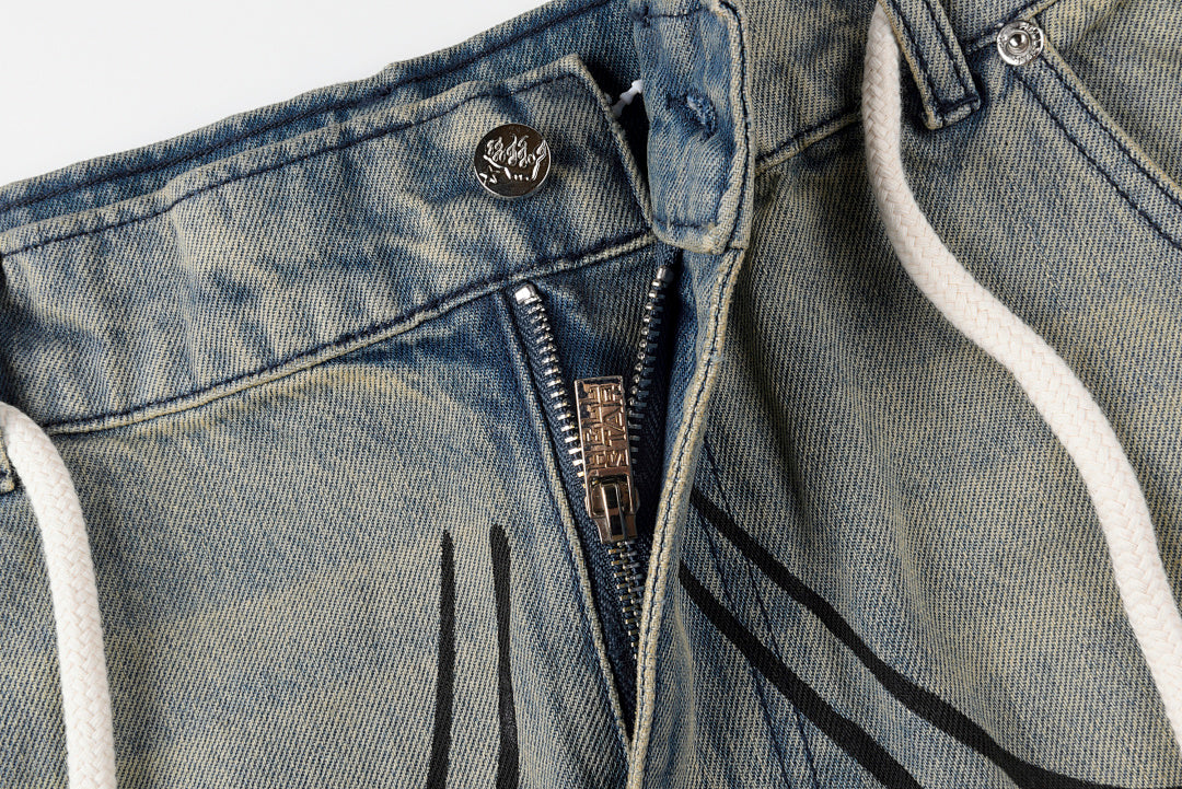 Hellstar Studios Washed Distressed American Vintage Denim Pants Vol.2 - product image 3