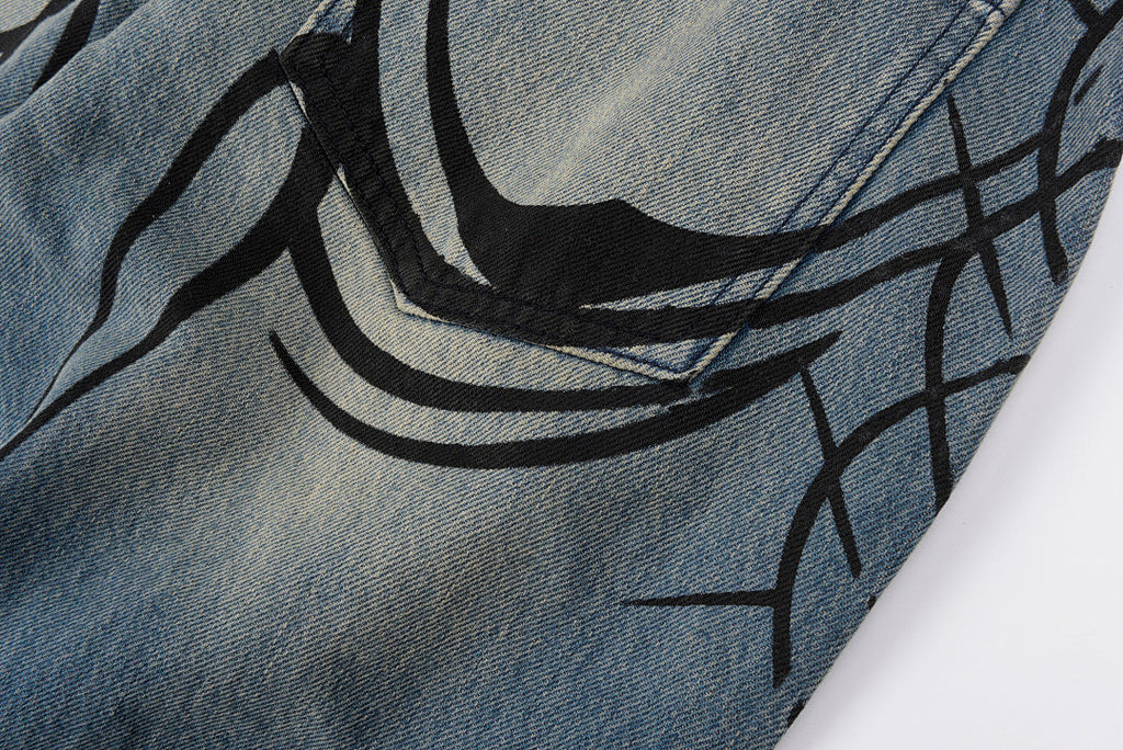 Hellstar Studios Washed Distressed American Vintage Denim Pants Vol.2 - product image 9