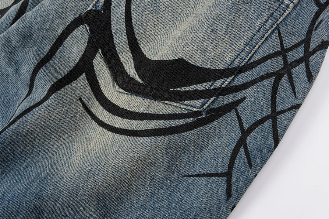 Hellstar Studios Washed Distressed American Vintage Denim Pants Vol.2 - product image 9