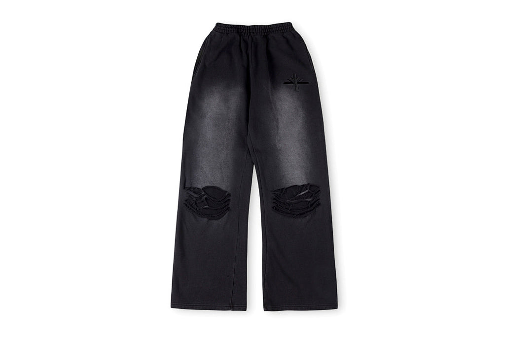 Vertabrae Embroidered Logo Distressed Destroyed Hoodie Pants - product image 1