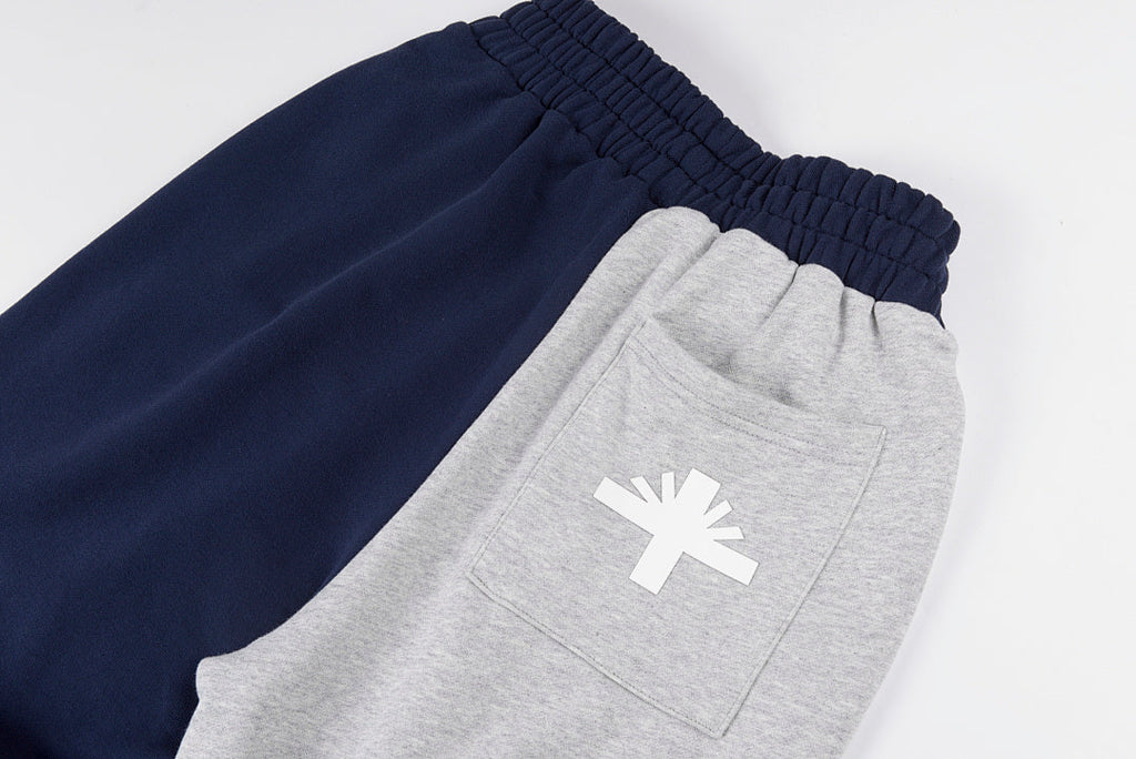 Vertabrae 3D Raised Print Color-Block Spliced Sport Sweatpants - product image 9