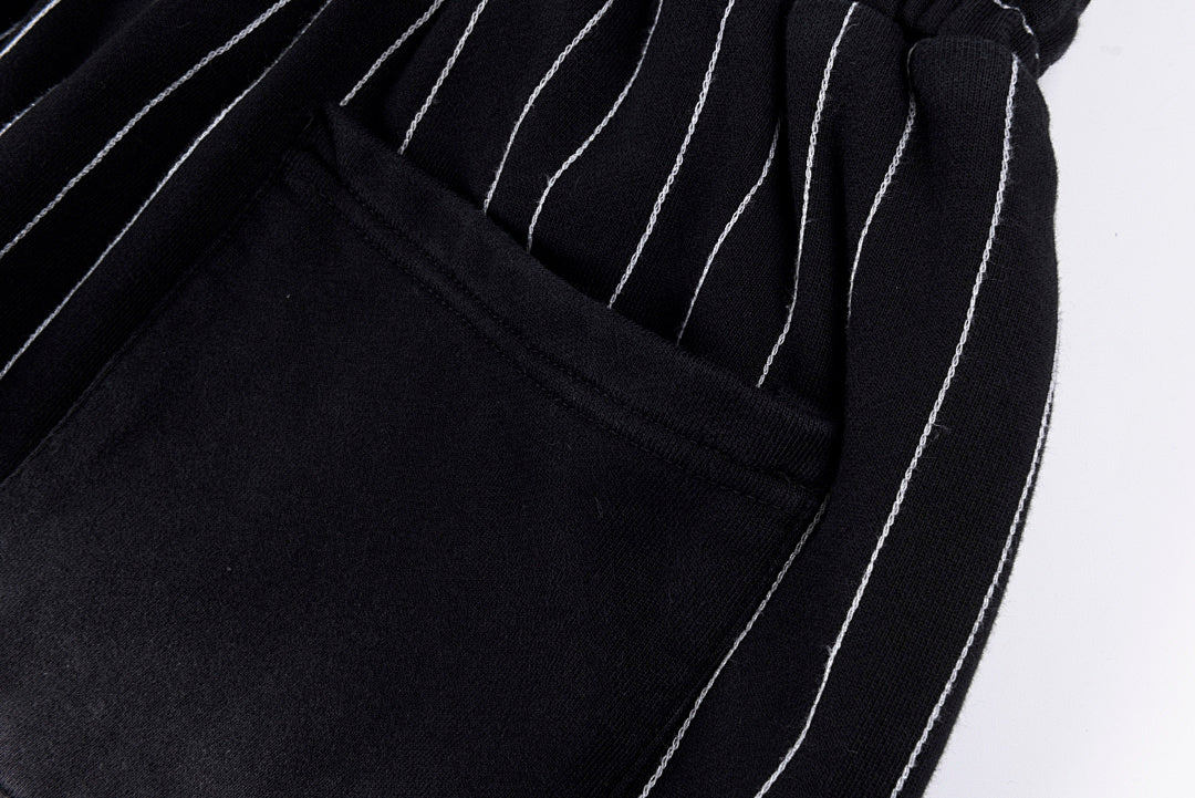 Vertabrae Distressed Classic Vertical Stripe Wide-Leg Casual Pants - product image 9
