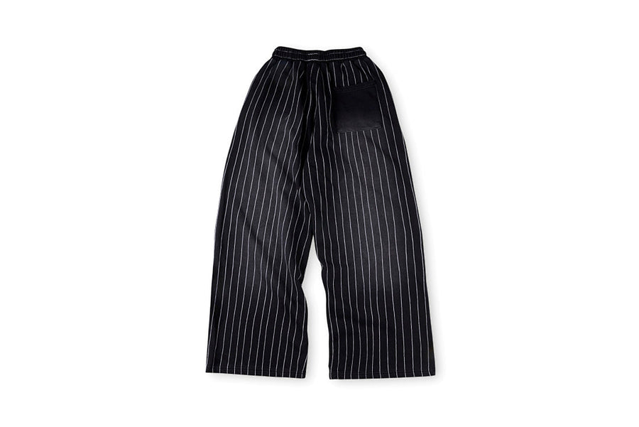 Vertabrae Distressed Classic Vertical Stripe Wide-Leg Casual Pants