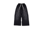 Vertabrae Distressed Classic Vertical Stripe Wide-Leg Casual Pants - product image 1