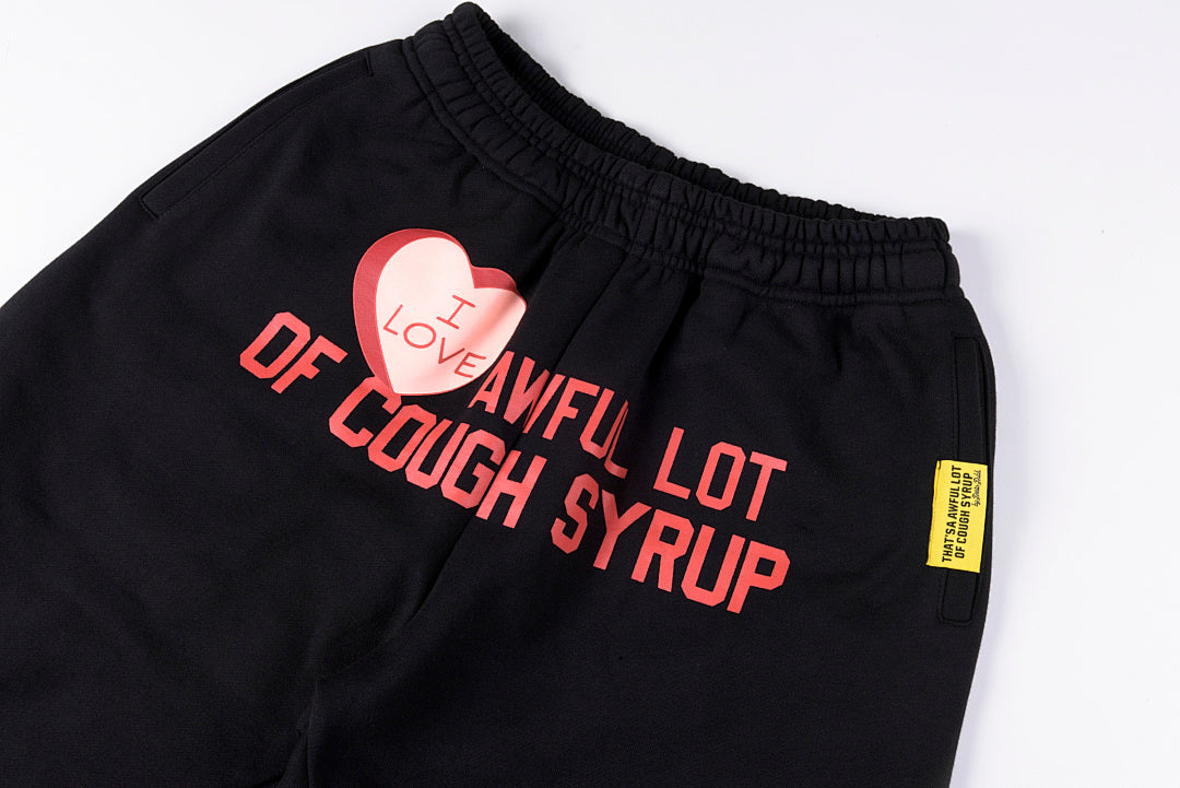 That's A Awful Lot of Cough Syrup Heart Print Sport Casual Pants - product image 7