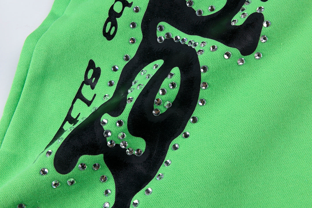 Sp5der 555555 Worldwide Web Hot-fix Rhinestone Pants - product image 5