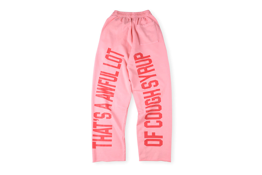 That's A Awful Lot of Cough Syrup Letter Print Straight Leg Pants - product image 3