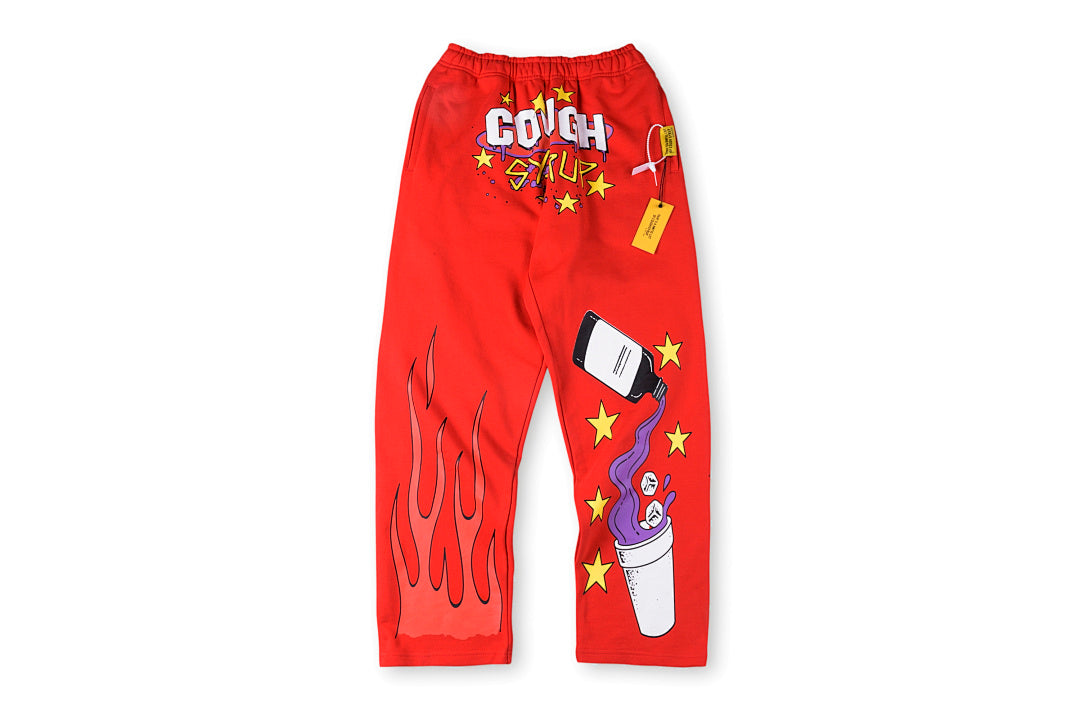 That's A Awful Lot of Cough Syrup Red Hoodie Matching Set Casual Pants - product image 1