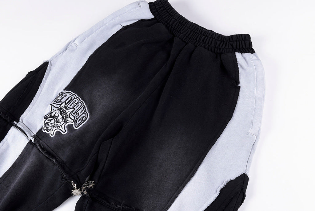 Glo Gang Black White Splice Washed Zip 2-in-1 Convertible Pants Shorts - product image 15