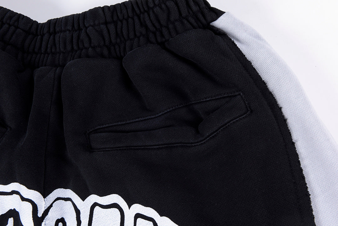 Glo Gang Black White Splice Washed Zip 2-in-1 Convertible Pants Shorts - product image 17