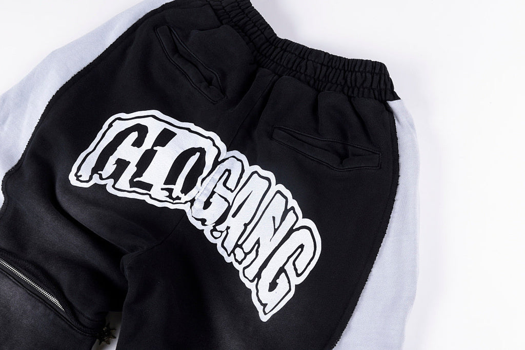Glo Gang Black White Splice Washed Zip 2-in-1 Convertible Pants Shorts - product image 18