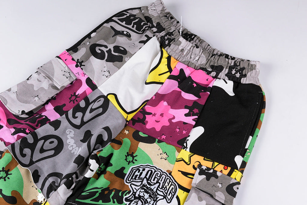 Glo Gang Cartoon Splice Washed Zip 2-in-1 Convertible Pants Shorts - product image 10