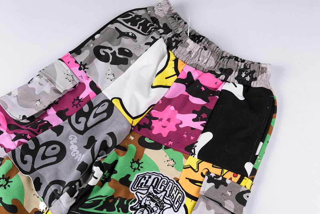 Glo Gang Cartoon Splice Washed Zip 2-in-1 Convertible Pants Shorts - product image 10
